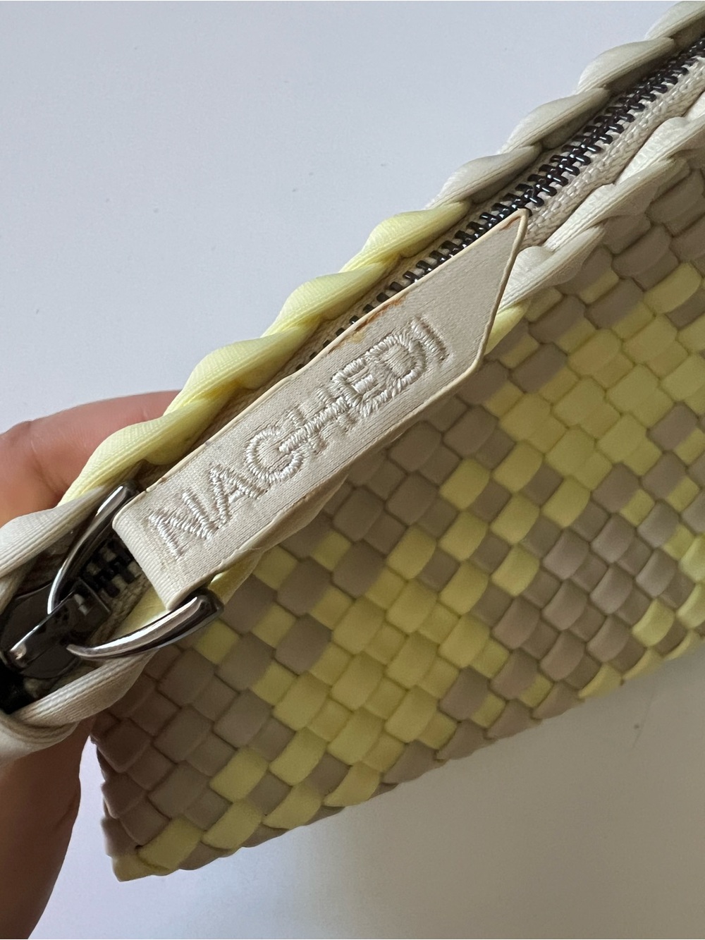 Naghedi Clutch Lime Green and Gray - Picture 3 of 7